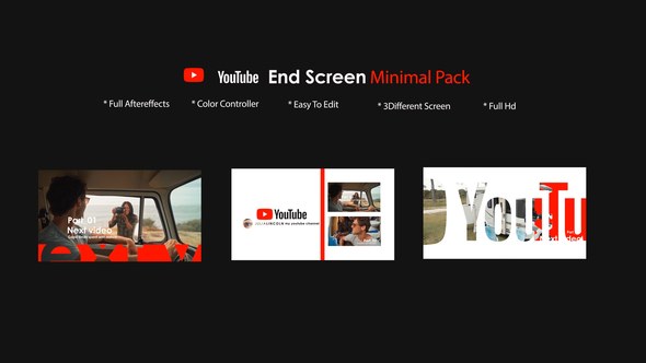 Videohive Youtube End Screen Pack 3 Product Promo template preview