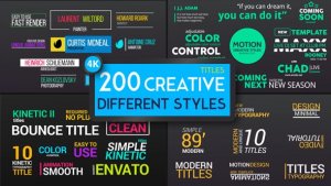 Titles Different Styles Video Displays template preview