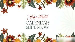 Videohive Elegant 2025 Floral Calendar Slideshow Openers template preview