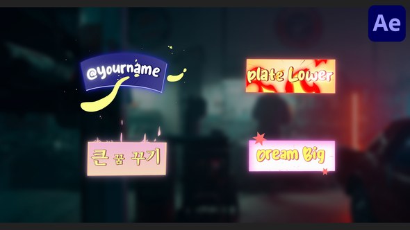Videohive Neon Lower Thirds | After Effects Elements template preview