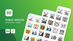 Videohive Public Service Animated Icons | After Effects Elements template preview