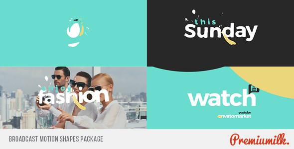 Broadcast Motion Shapes Package Video Displays template preview