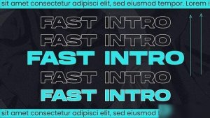 Videohive Fast Glitch Intro 43835693 Titles template preview