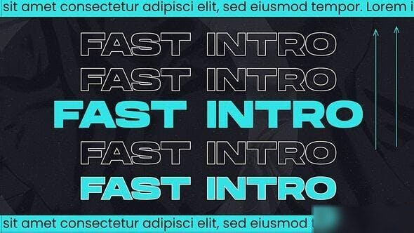 Videohive Fast Glitch Intro 43835693 Titles template preview