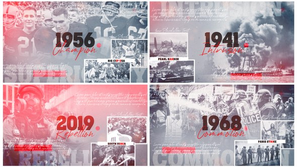 Videohive Documentary History Timeline 27037412 Openers template preview