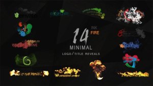 Minimal Ink&fire Logo/Title Reveals Package Video Displays template preview