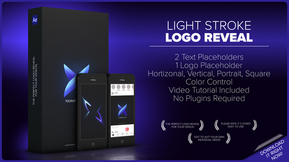 Videohive Light Stroke Logo Reveal 56416541 Logo Stings template preview