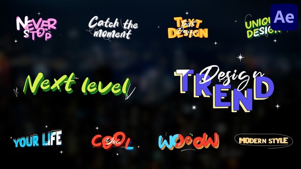 Videohive Artistic Colorful Titles for After Effects Titles template preview