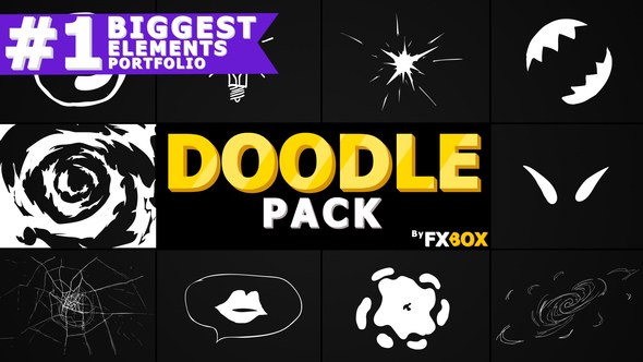 Flash FX Doodle Elements | After Effects Video Displays template preview