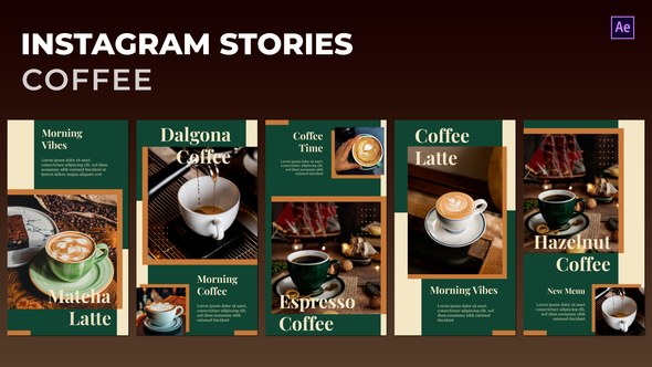 Videohive Coffee Instagram Stories Product Promo template preview