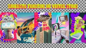 Videohive Surrealistic Transitions and Vertical Stories Pack Elements template preview