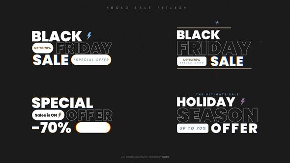 Videohive Bold Sale Titles Titles template preview