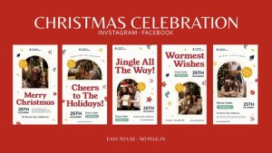 Videohive Christmas Celebration Instagram Stories 55969084 Openers template preview