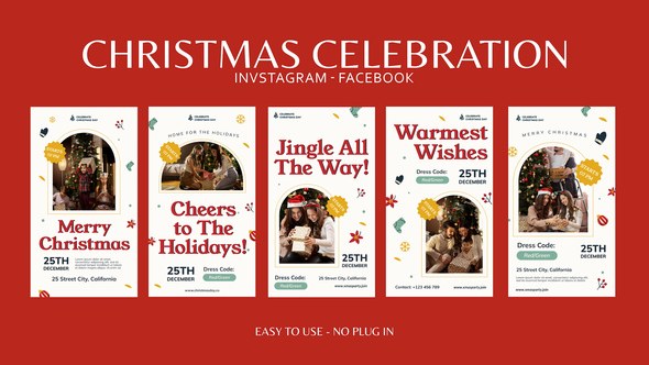 Videohive Christmas Celebration Instagram Stories 55969084 Openers template preview