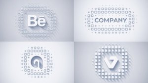 Videohive Squares Minimal Logo Reveal (14 in 1) Logo Stings template preview