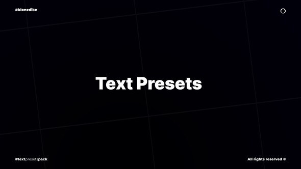 Videohive Text Presets  After Effects Titles template preview