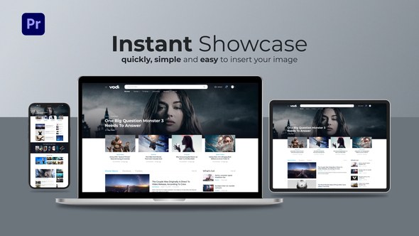 Clean Mockup Website Promo MOGRT Template Premiere Pro template preview