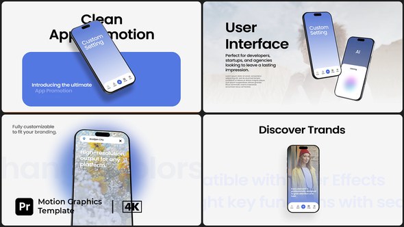 Clean AI App Promo PP Premiere Pro template preview