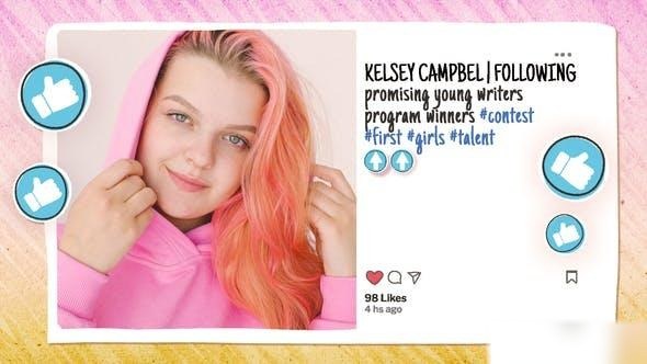 Videohive Social Media Slideshow Handmade Emoji Openers template preview