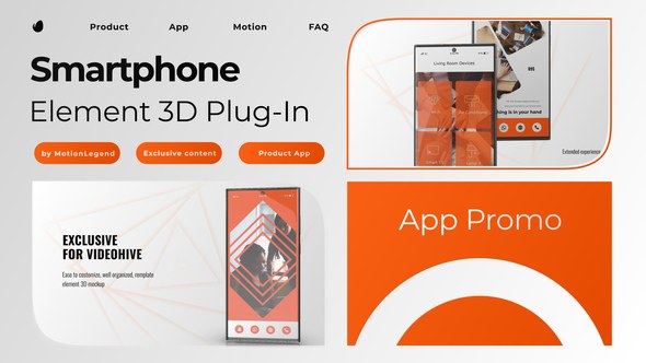 Videohive Phone Element 3D Promo Product Promo template preview