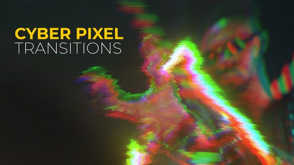 Videohive Cyber Pixel Transitions | After Effects Elements template preview