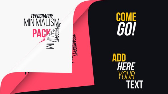 Minimalism Typography Video Displays template preview