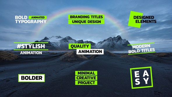 Videohive Bold Titles | After Effects 42485462 Titles template preview