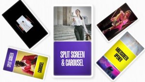 Videohive Vertical Split Screen Carousel Style Openers template preview