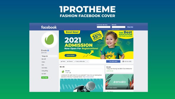 Videohive Kids School Facebook Cover Animate V08 Openers template preview