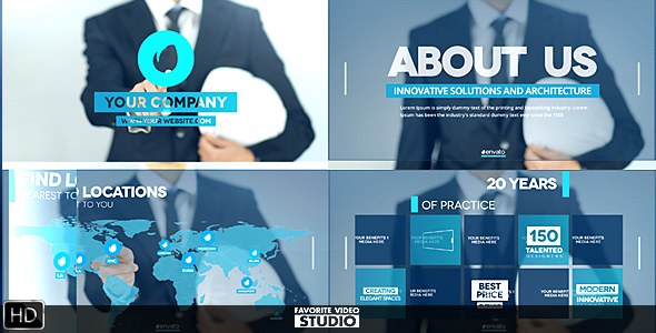 Videohive Future of Architecture Video Displays template preview