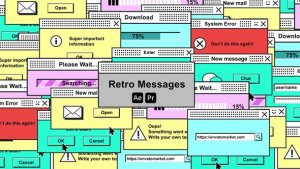 Videohive Retro Messages Elements template preview