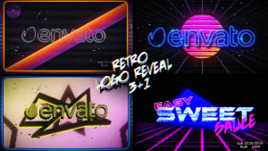 Retro Logo Reveal Pack Vol.2 Video Displays template preview