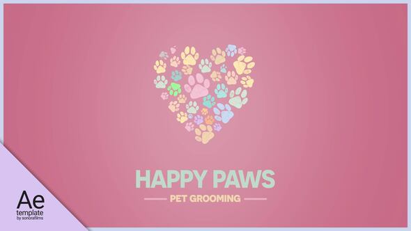 Videohive Happy Paws Logo Pack Logo Stings template preview