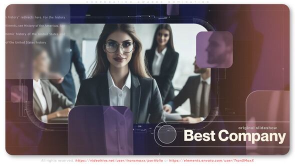 Videohive Corporation Awards Nomination Video Displays template preview