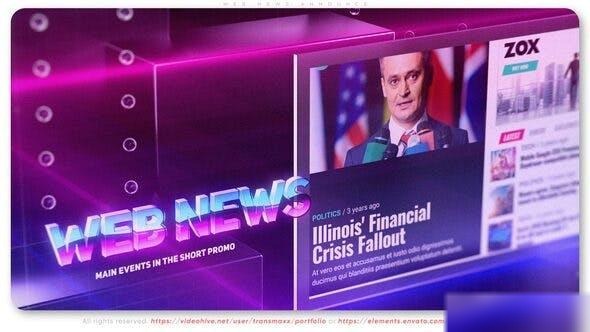 Videohive Web News Announce Openers template preview