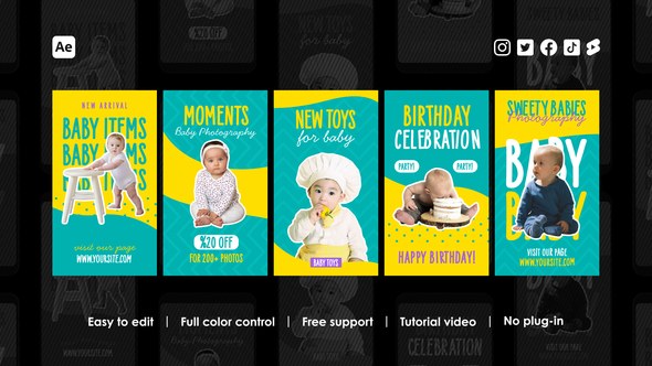 Videohive Baby Instagram Reels Product Promo template preview