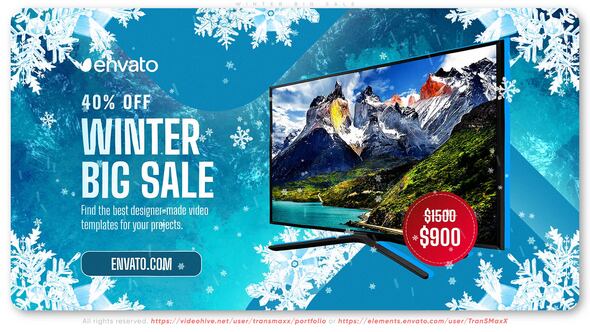 Videohive Winter Big Sale Product Promo template preview