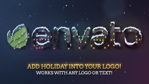 Christmas & New Year Lights Elegant Logo Video Displays template preview