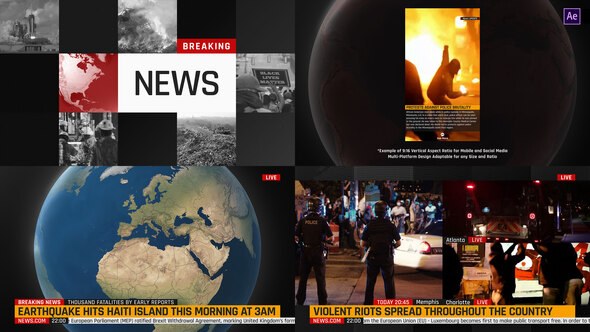 Videohive Multi-Platform NEWS Graphics ToolKit Broadcast-packages template preview