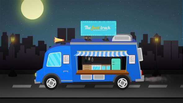 Videohive Food Truck Logo Reveal Logo Stings template preview