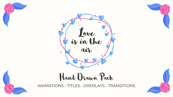 Videohive Love Is In The Air. Hand Drawn Pack Elements template preview