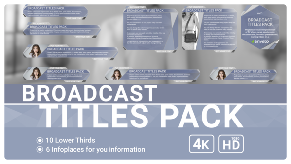 Videohive Broadcast Titles Pack 37261885 Titles template preview