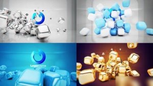 Videohive Falling Cubes Intro Bundle Openers template preview