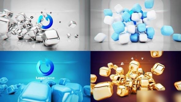 Videohive Falling Cubes Intro Bundle Openers template preview