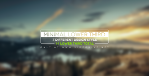 Minimal Lower Thirds Video Displays template preview