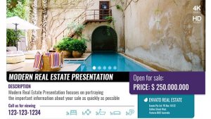 Modern Real Estate Presentation Video Displays template preview