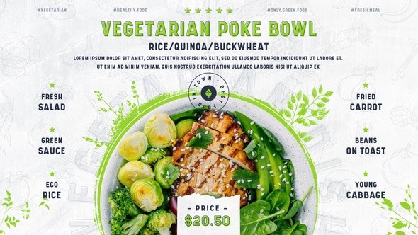 Videohive Green Food Promo II Product Promo template preview