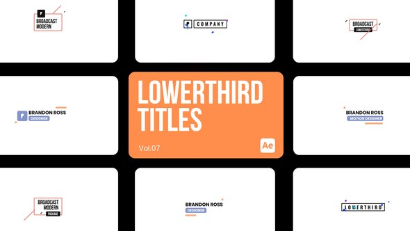 Videohive Lowerthird Titles 07 for After Effects Titles template preview