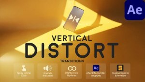 Videohive Vertical Distort Transitions for After Effects Elements template preview