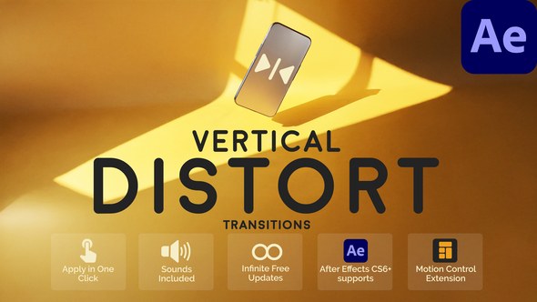 Videohive Vertical Distort Transitions for After Effects Elements template preview